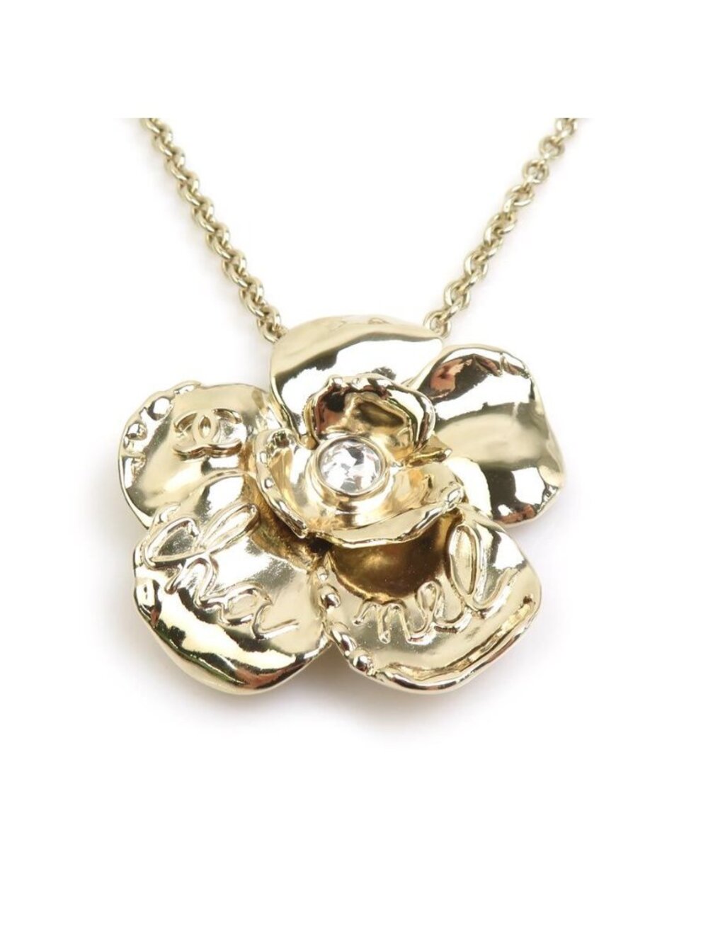 Chanel Necklace Camellia Gold